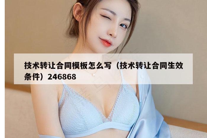 技术转让合同模板怎么写（技术转让合同生效条件）246868