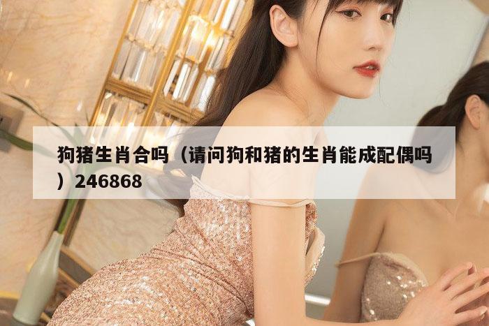 狗猪生肖合吗（请问狗和猪的生肖能成配偶吗）246868